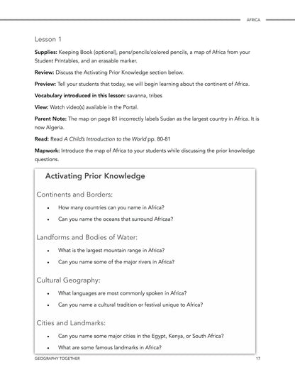 Geography Together: Africa - Homeschool Better Together