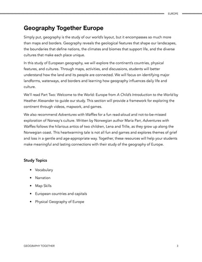 Geography Together: Europe - Homeschool Better Together