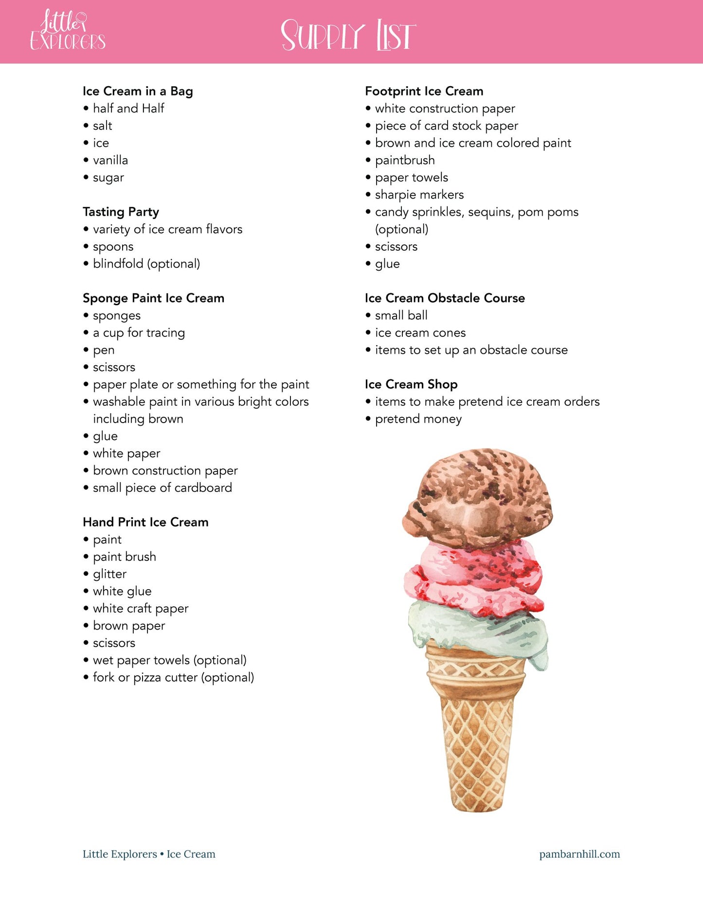 Ice Cream Little Explorers