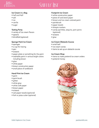 Ice Cream Little Explorers
