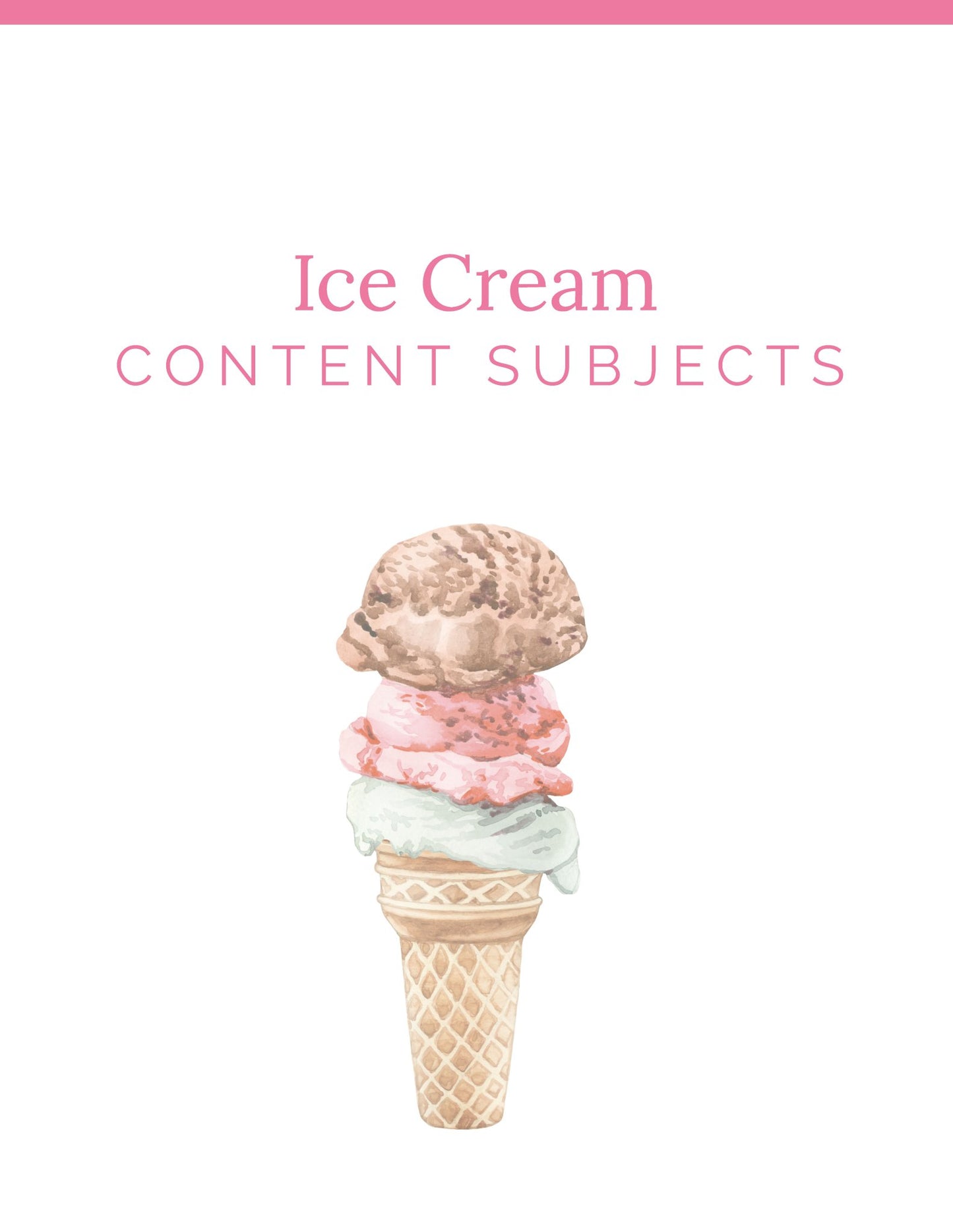 Ice Cream Wonder Studies