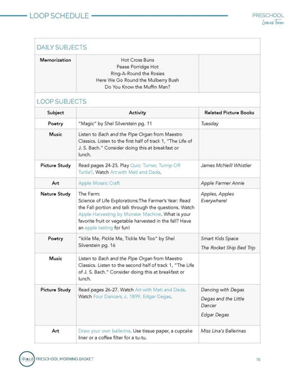 Leaves Term: Early Learner Morning Time Plans - Homeschool Better Together