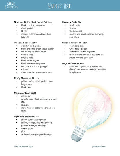 Light Little Explorers - Homeschool Better Together