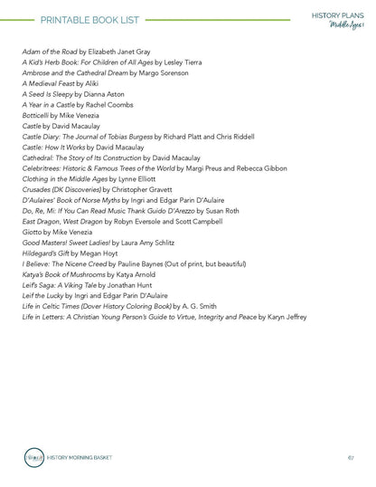 Middle Ages Term 1 Morning Time Plans - Homeschool Better Together