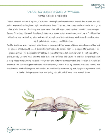 Middle Ages Term 1 Morning Time Plans - Homeschool Better Together