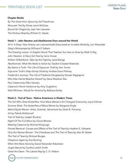 Modern Times Term 1 Morning Time Plans - Homeschool Better Together