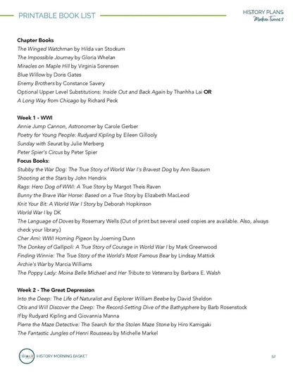 Modern Times Term 2 Morning Time Plans - Homeschool Better Together