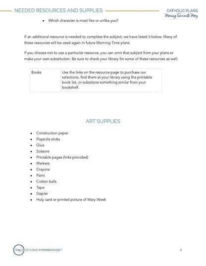 Morning Time With Mary Plans - Homeschool Better Together