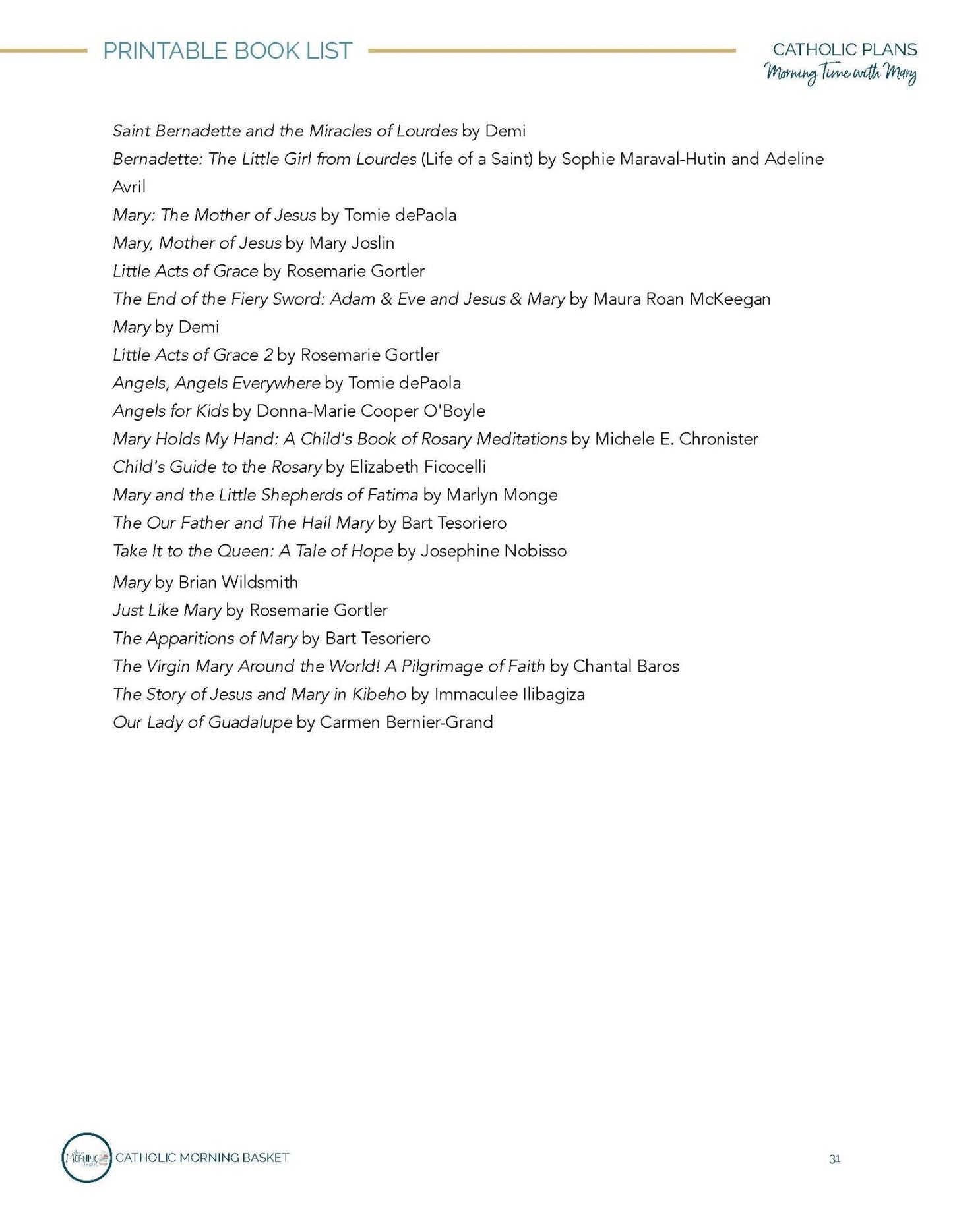 Morning Time With Mary Plans - Homeschool Better Together