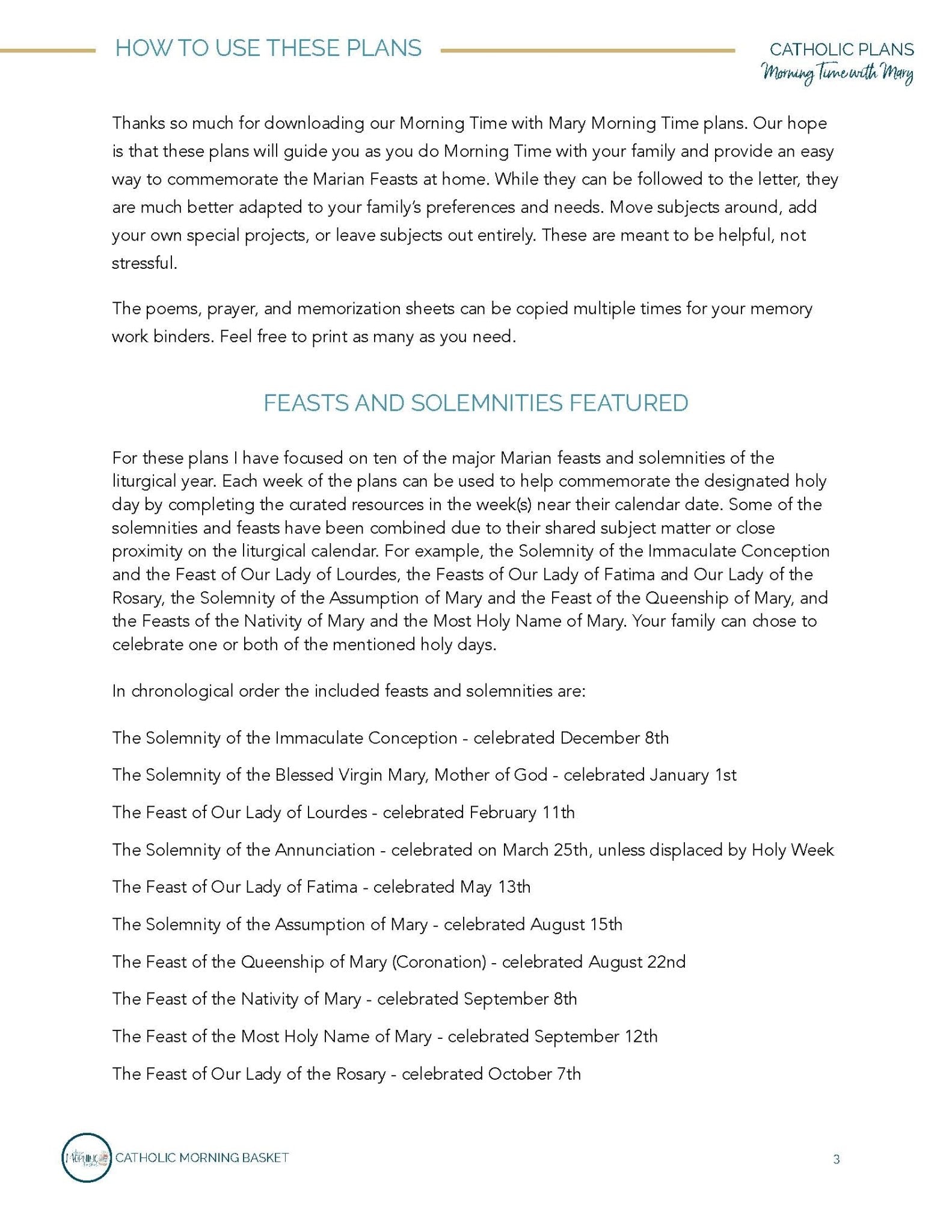 Morning Time With Mary Plans - Homeschool Better Together