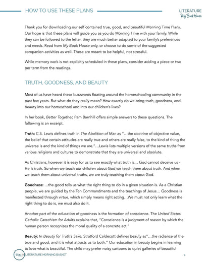 My Book House True Good and Beautiful Plans - Homeschool Better Together