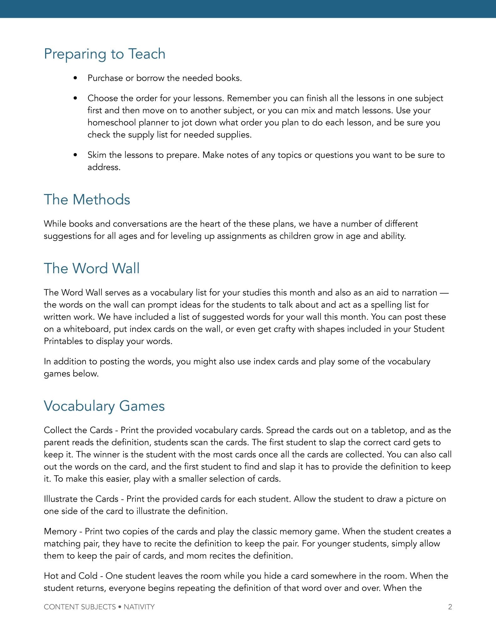 Nativity Wonder Studies - Homeschool Better Together