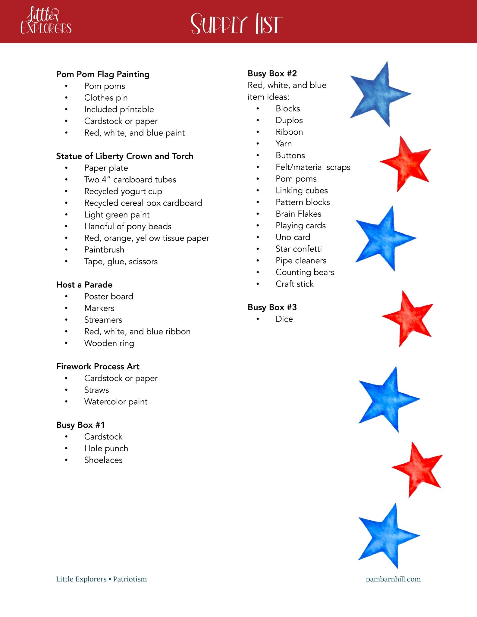 Patriotism Little Explorers - Homeschool Better Together