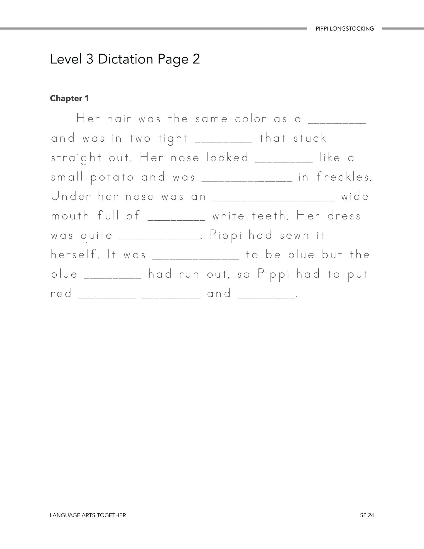 Pippi Longstocking Language Arts Together (FAE) - Homeschool Better Together