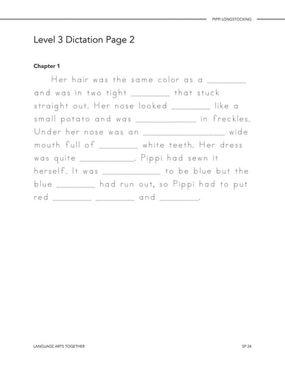 Pippi Longstocking Language Arts Together (FAE) - Homeschool Better Together