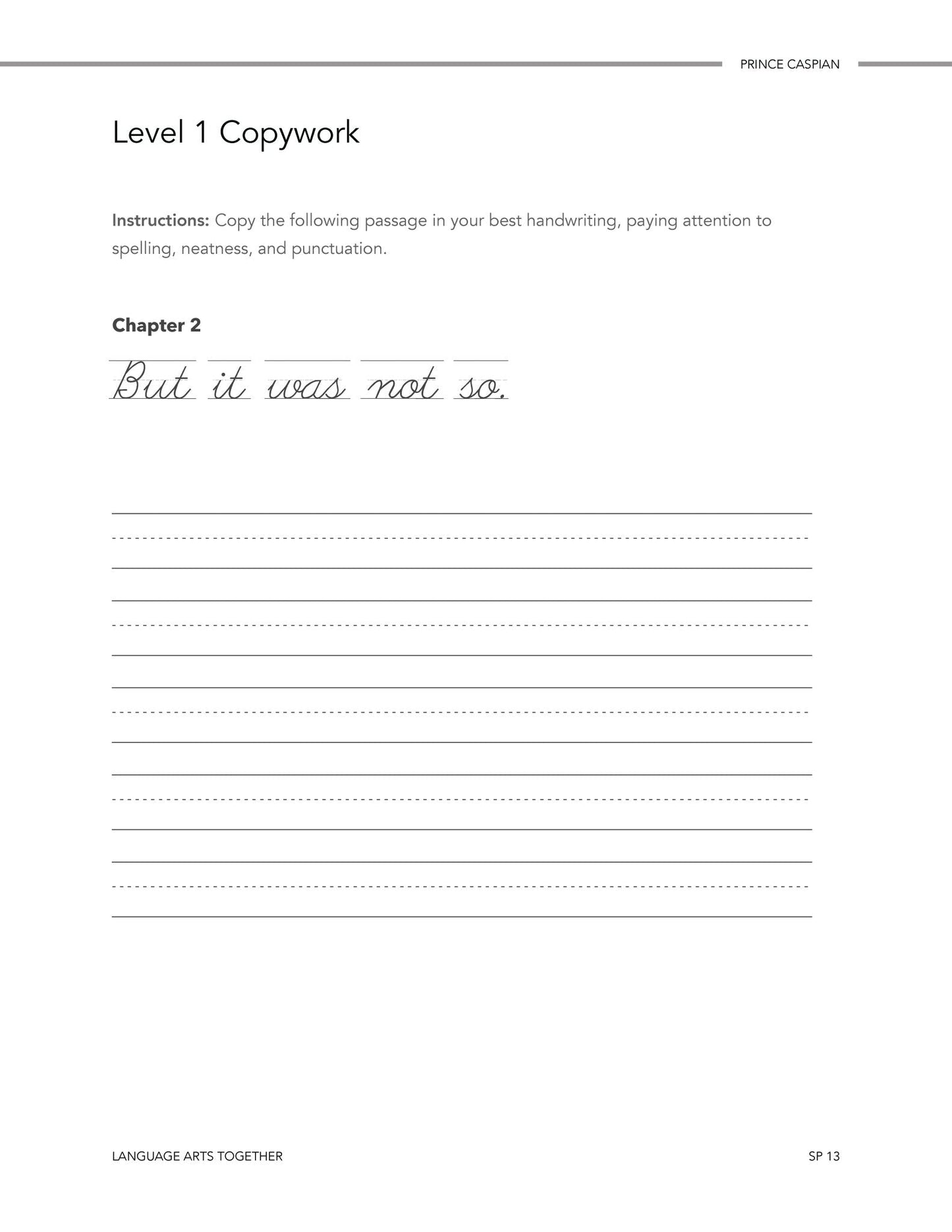 Prince Caspian Language Arts Together - Homeschool Better Together