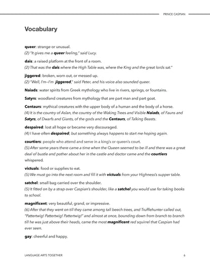 Prince Caspian Language Arts Together - Homeschool Better Together