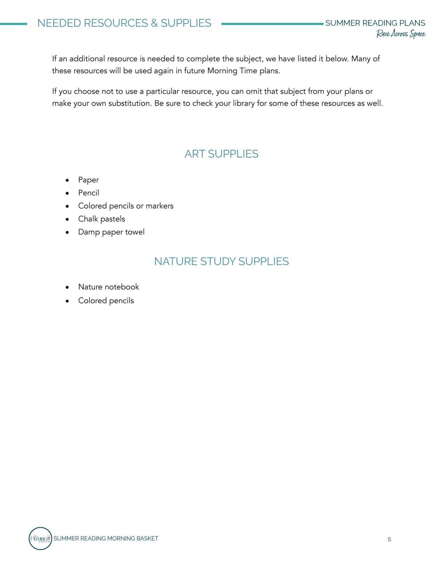 Race Across Space Morning Time Plans - Homeschool Better Together