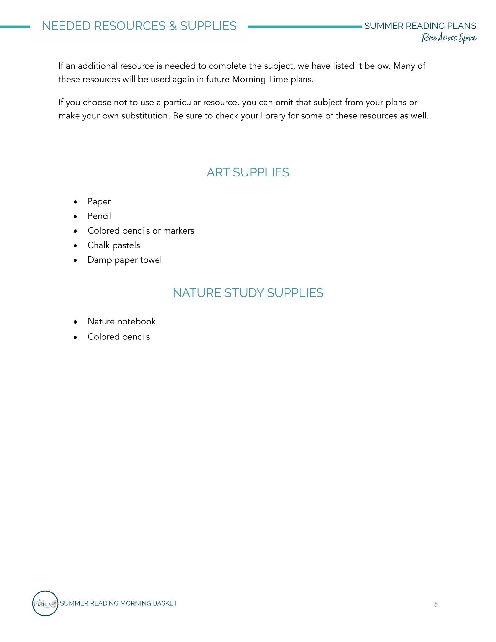 Race Across Space Morning Time Plans - Homeschool Better Together