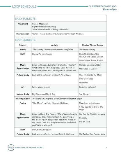 Race Across Space Morning Time Plans - Homeschool Better Together