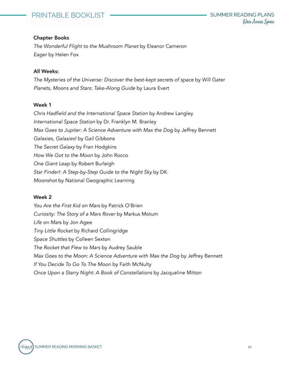 Race Across Space Morning Time Plans - Homeschool Better Together