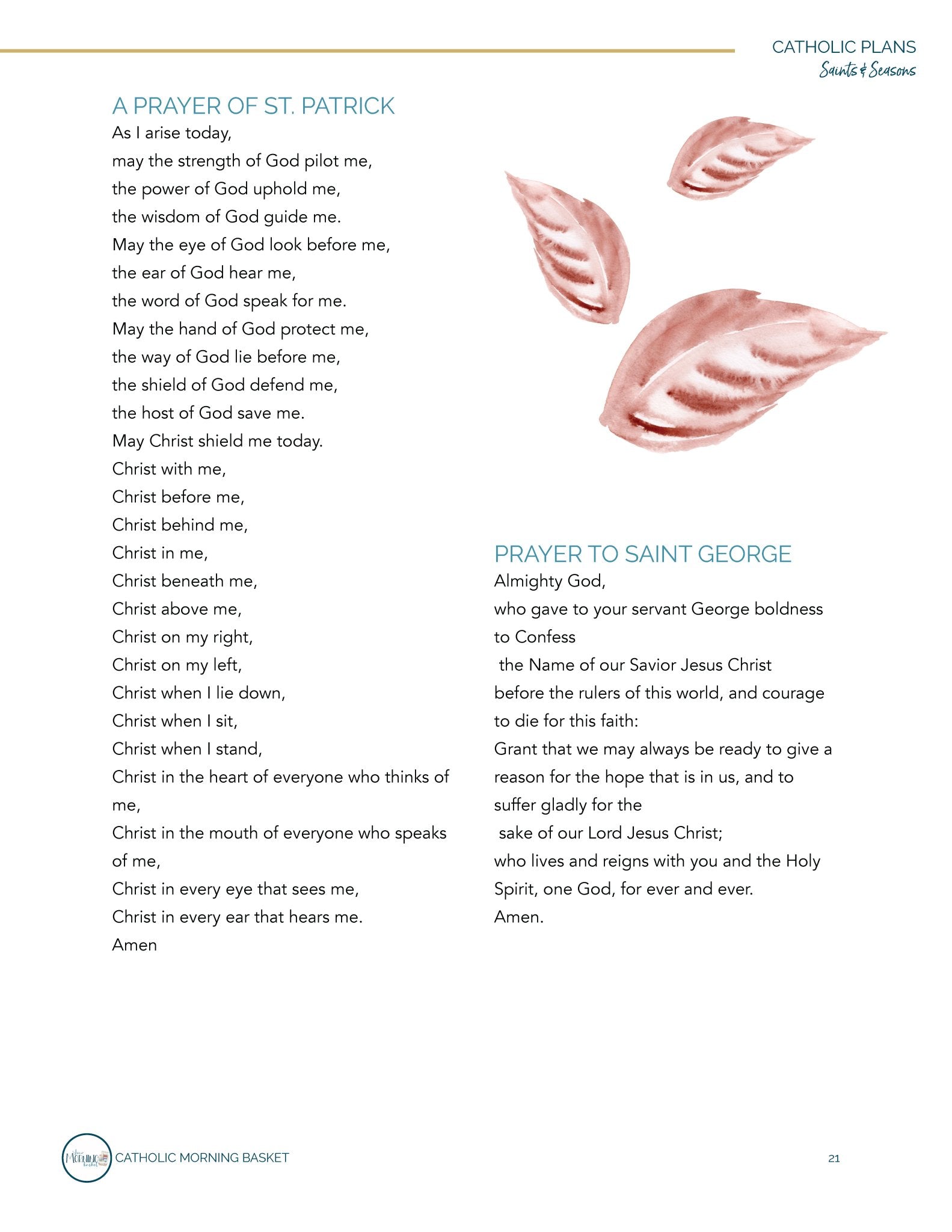 Saints and Seasons Morning Time Plans Vol. 1 - Homeschool Better Together