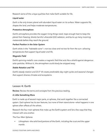 Science Together: Earth and Space - Homeschool Better Together