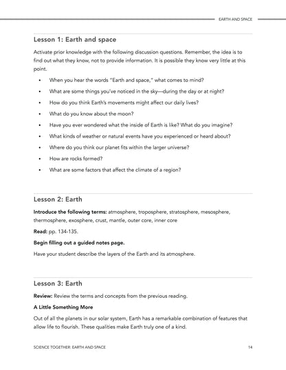 Science Together: Earth and Space - Homeschool Better Together