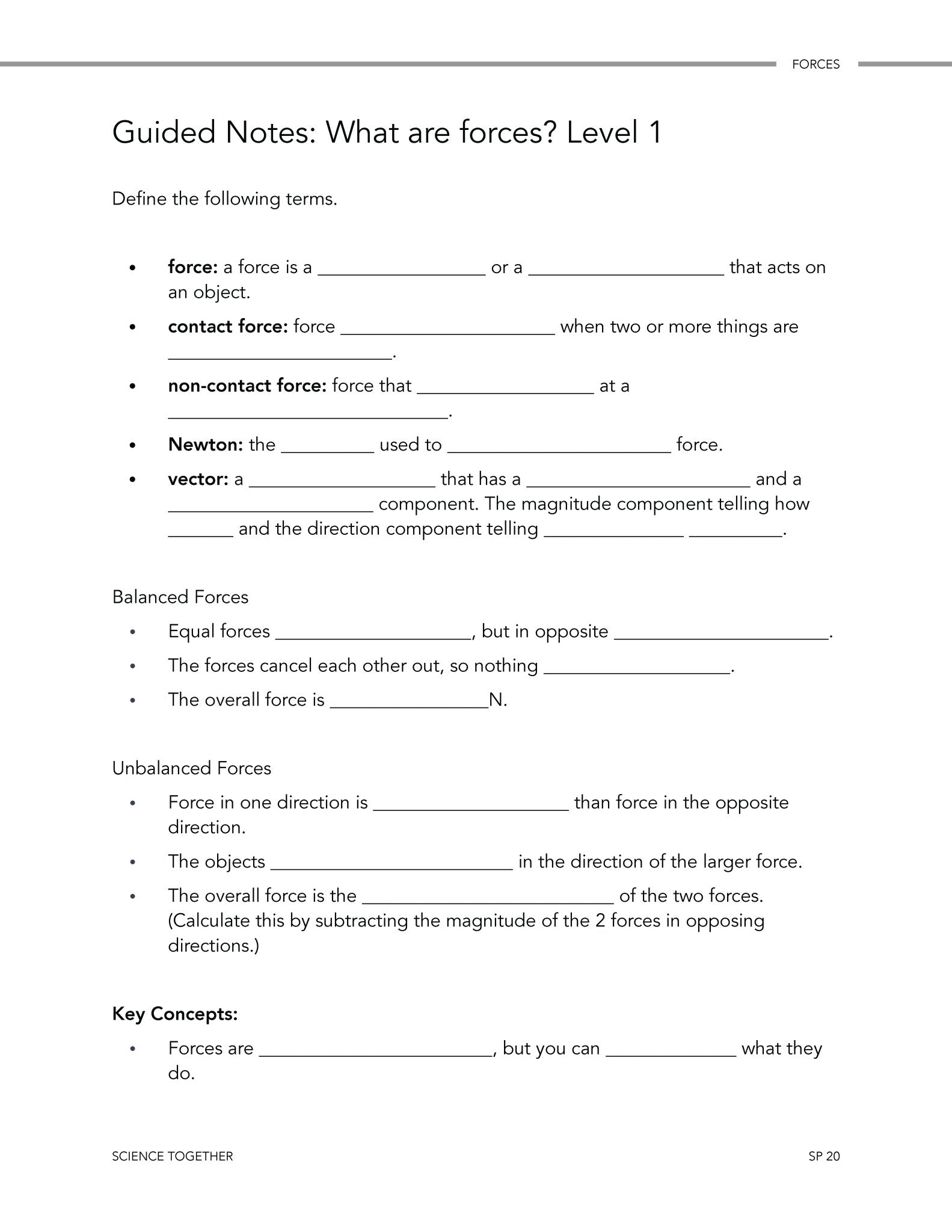 Science Together: Forces (FAE) - Homeschool Better Together