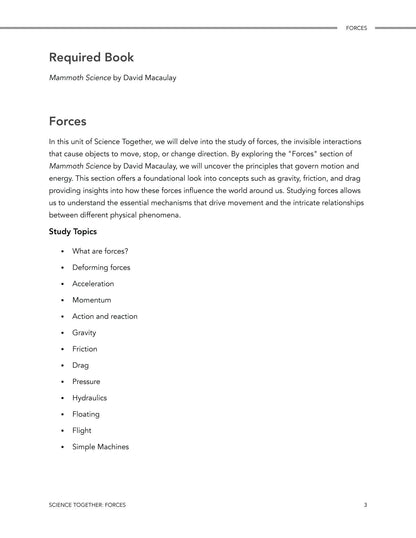 Science Together: Forces (FAE) - Homeschool Better Together