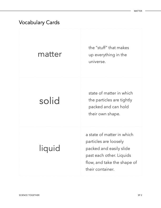 Science Together: Matter - Homeschool Better Together