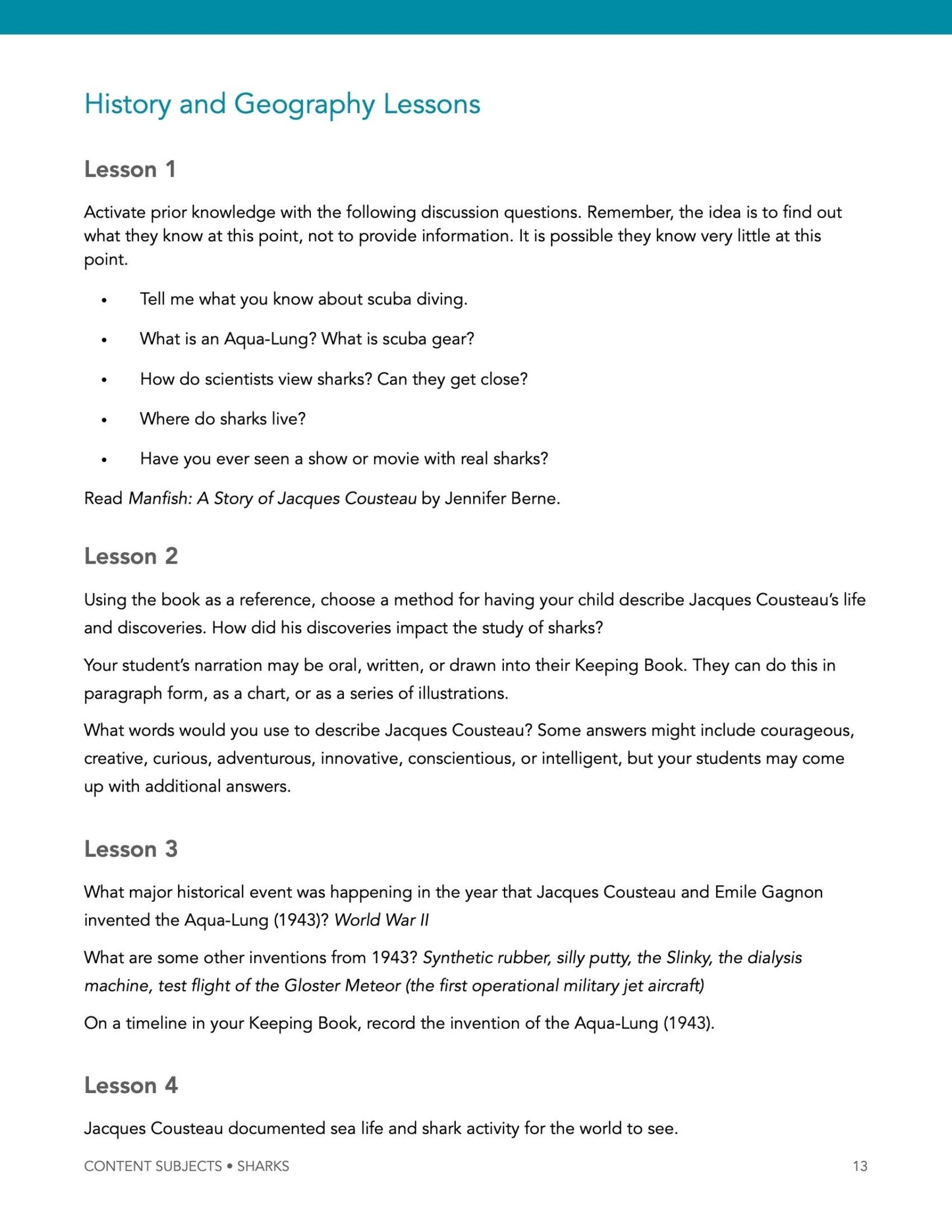 Sharks Wonder Studies - Homeschool Better Together