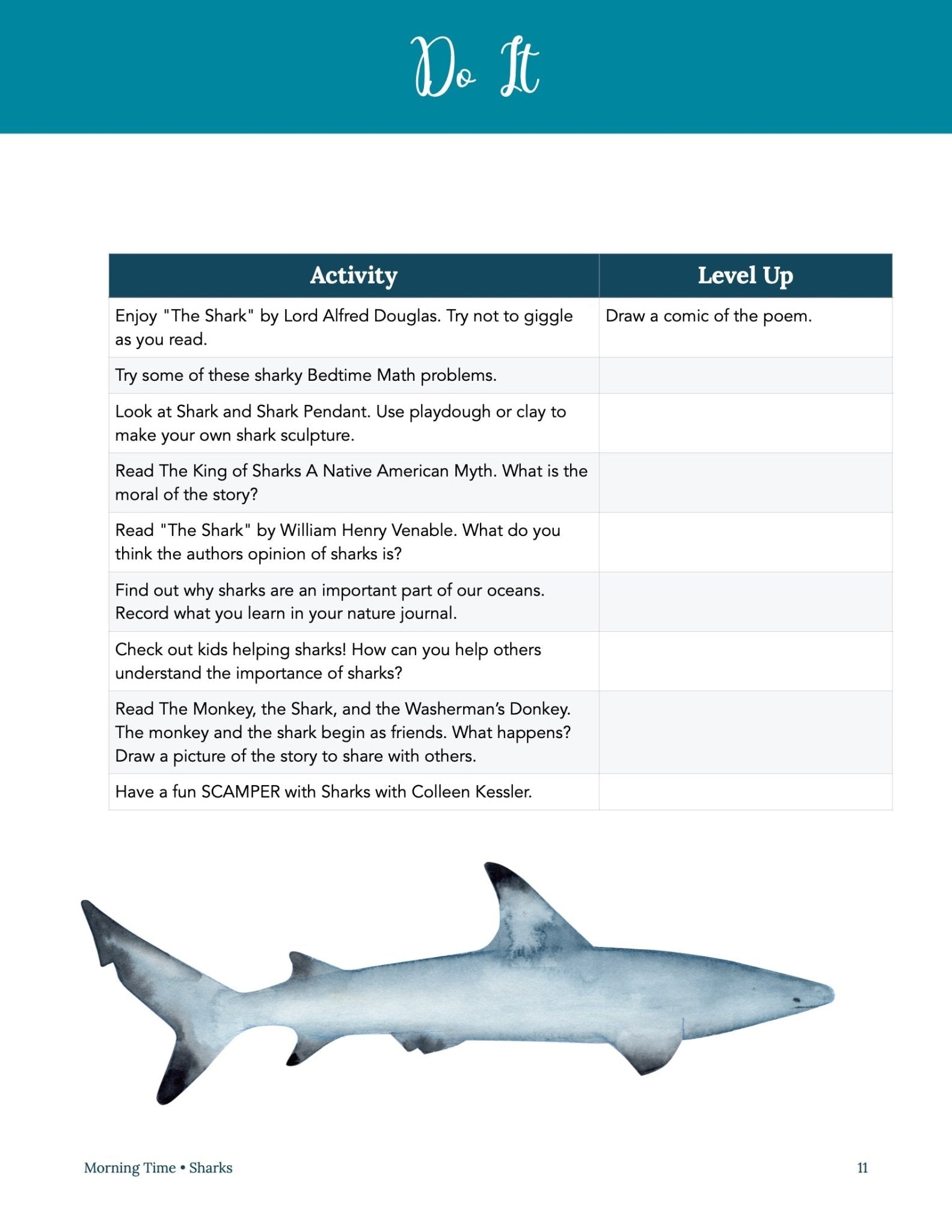 Sharks Wonder Studies - Homeschool Better Together