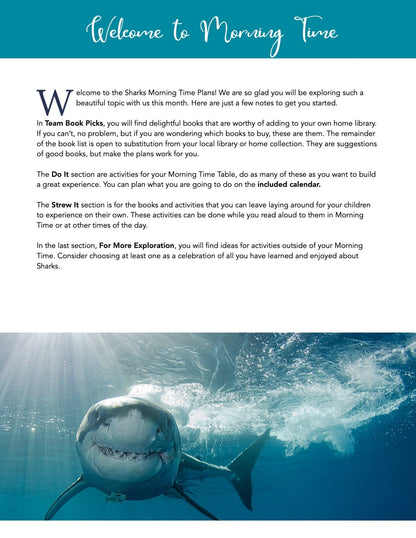 Sharks Wonder Studies - Homeschool Better Together
