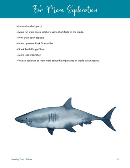 Sharks Wonder Studies - Homeschool Better Together