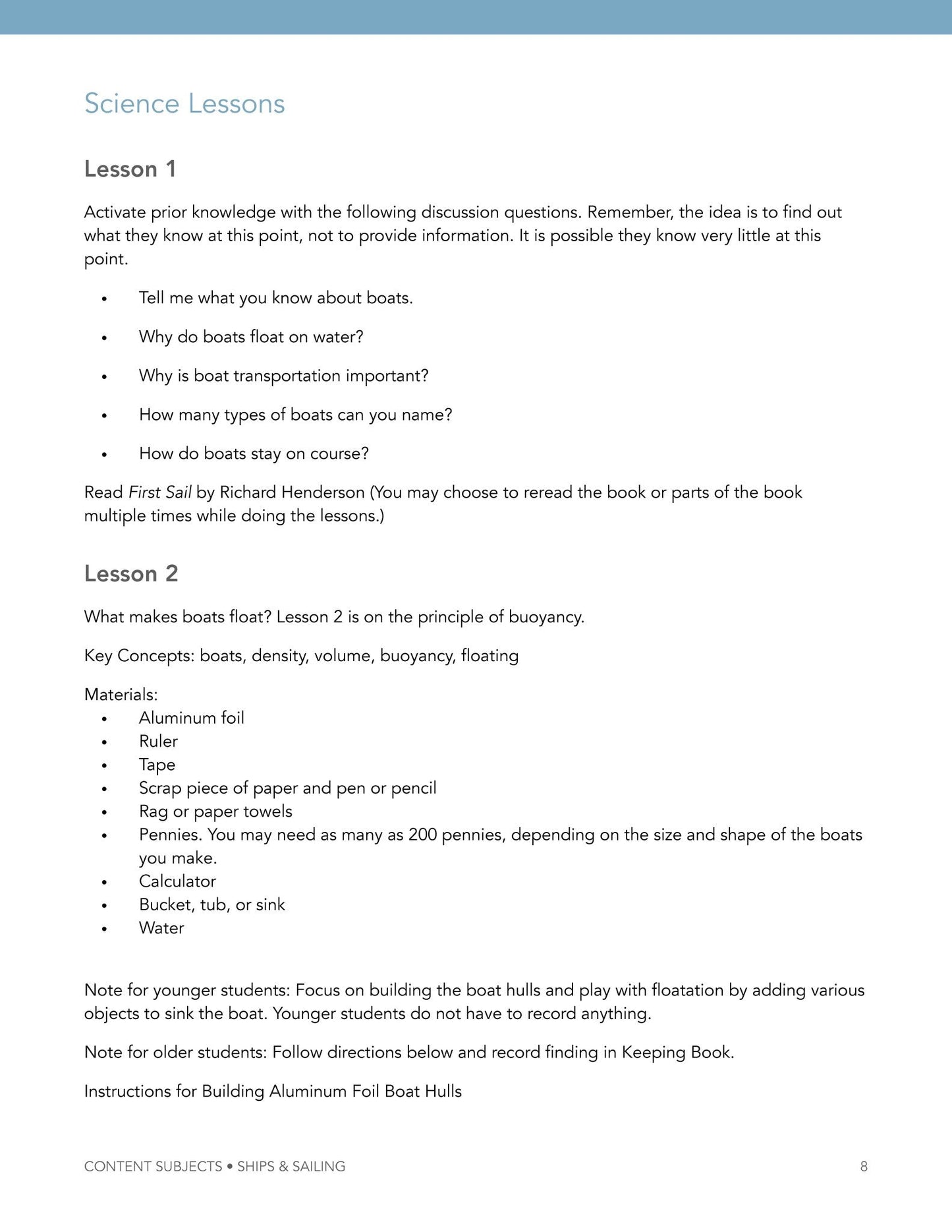 Ships and Sailing Wonder Studies - Homeschool Better Together