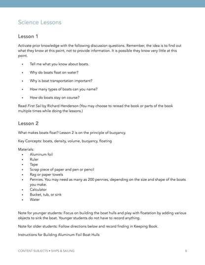 Ships and Sailing Wonder Studies - Homeschool Better Together