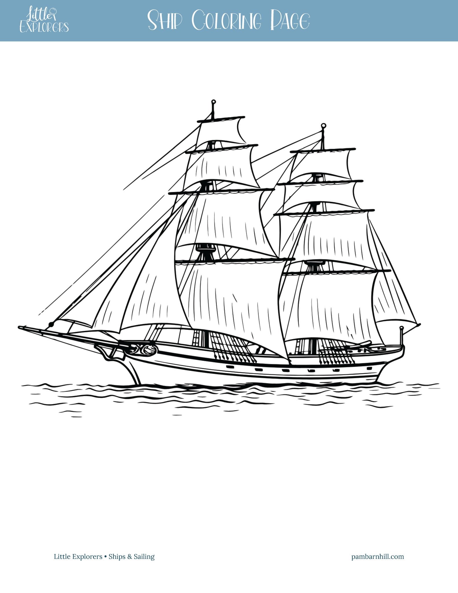 Ships & Sailing Little Explorers - Homeschool Better Together