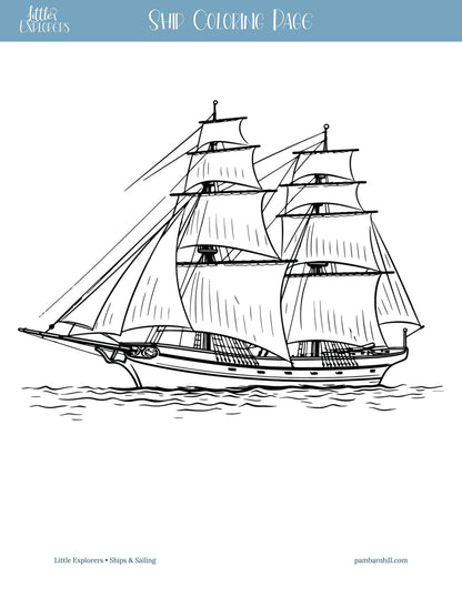 Ships & Sailing Little Explorers - Homeschool Better Together