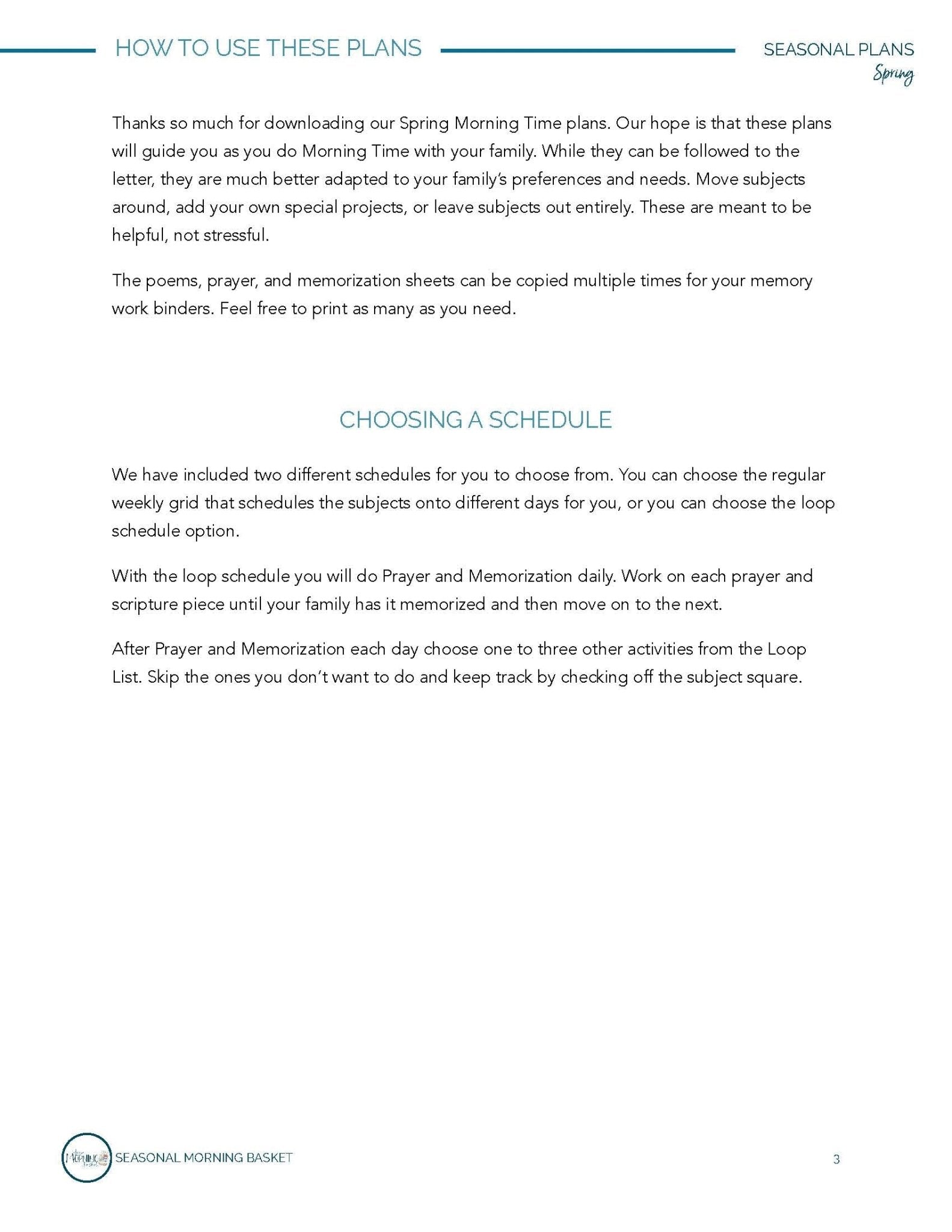 Spring Morning Time Plans - Homeschool Better Together