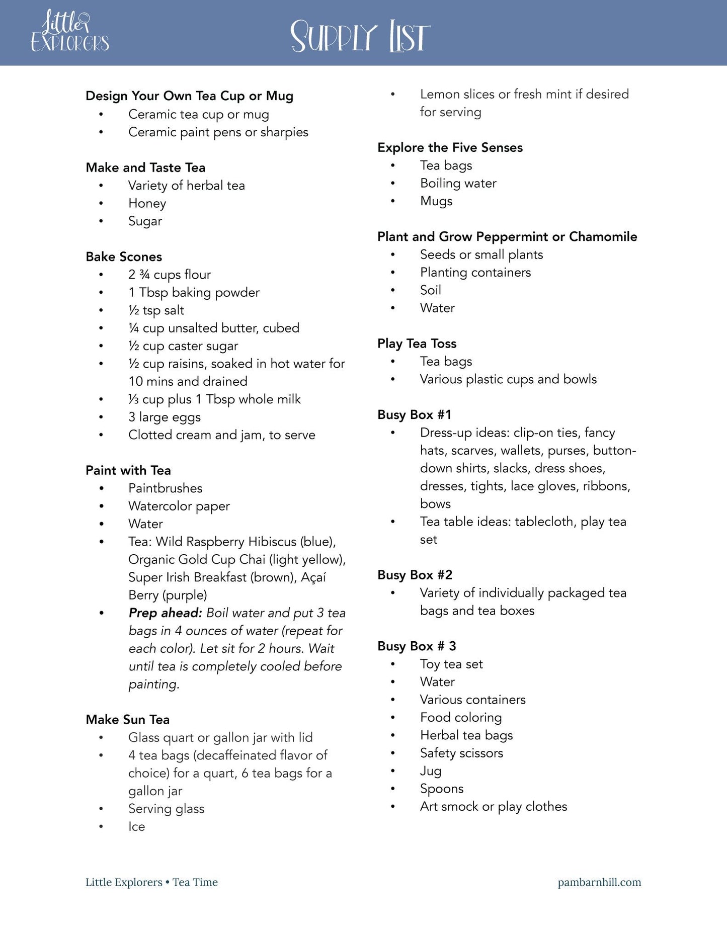 Tea Time Little Explorers - Homeschool Better Together