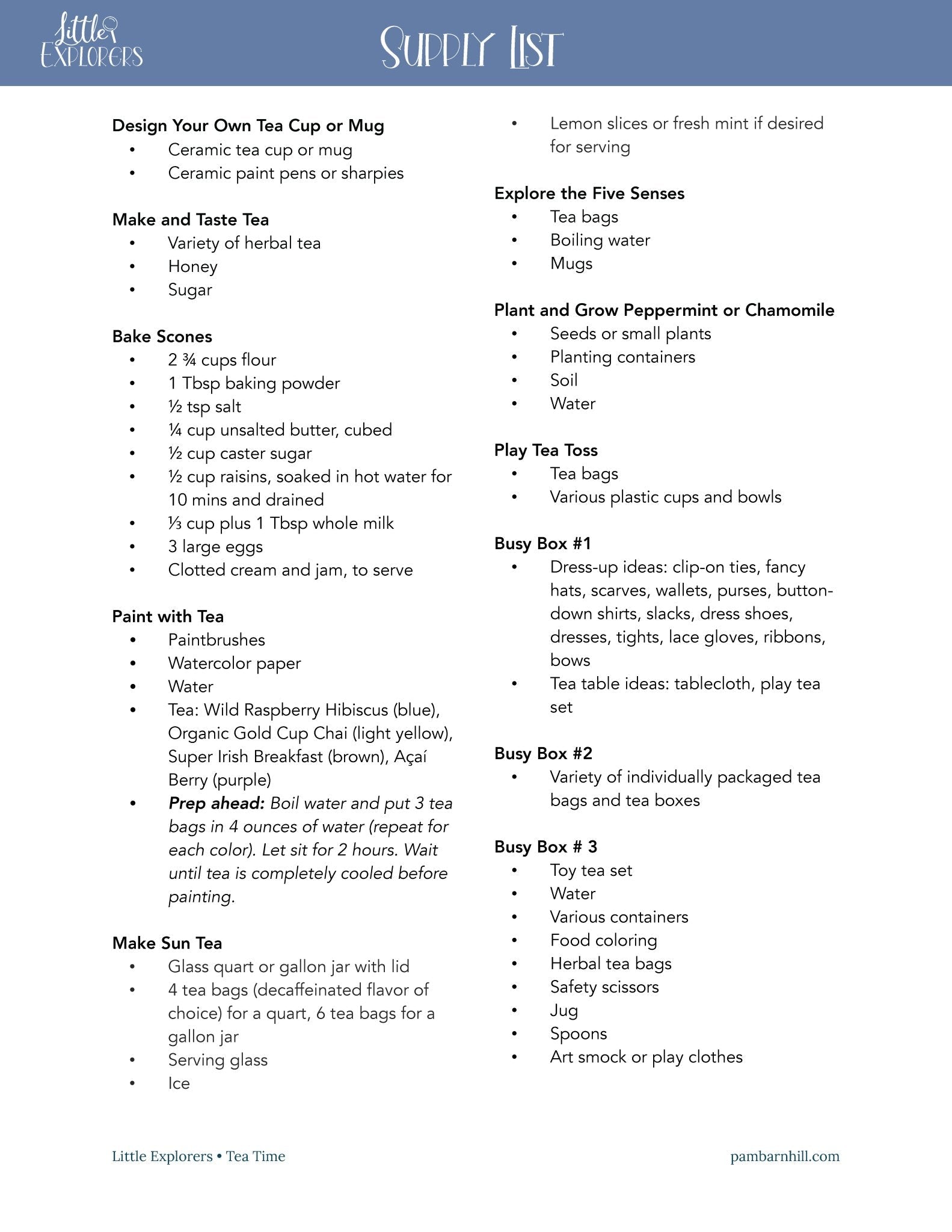 Tea Time Little Explorers - Homeschool Better Together