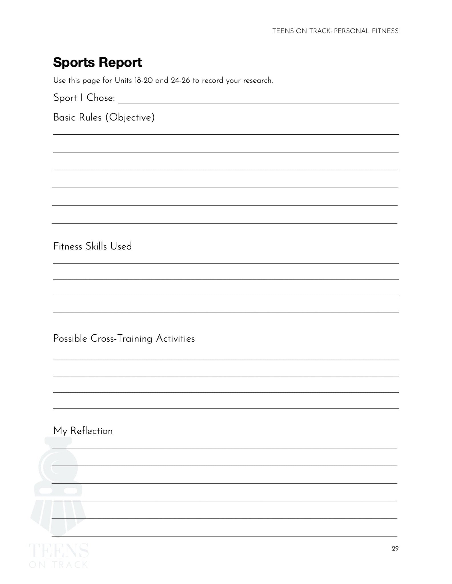 Teens on Track: Personal Fitness - Homeschool Better Together