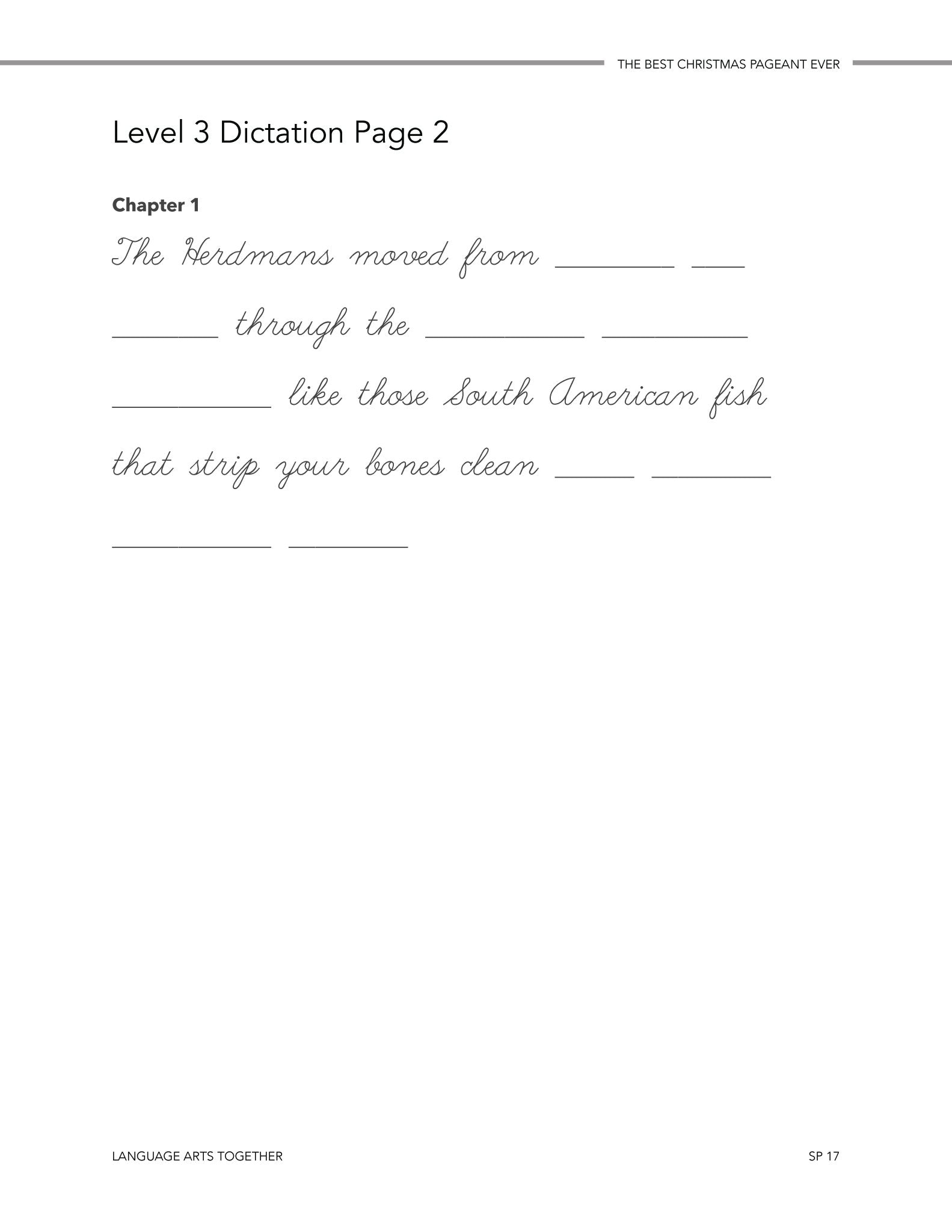 The Best Christmas Pageant Ever Language Arts Together - Homeschool Better Together