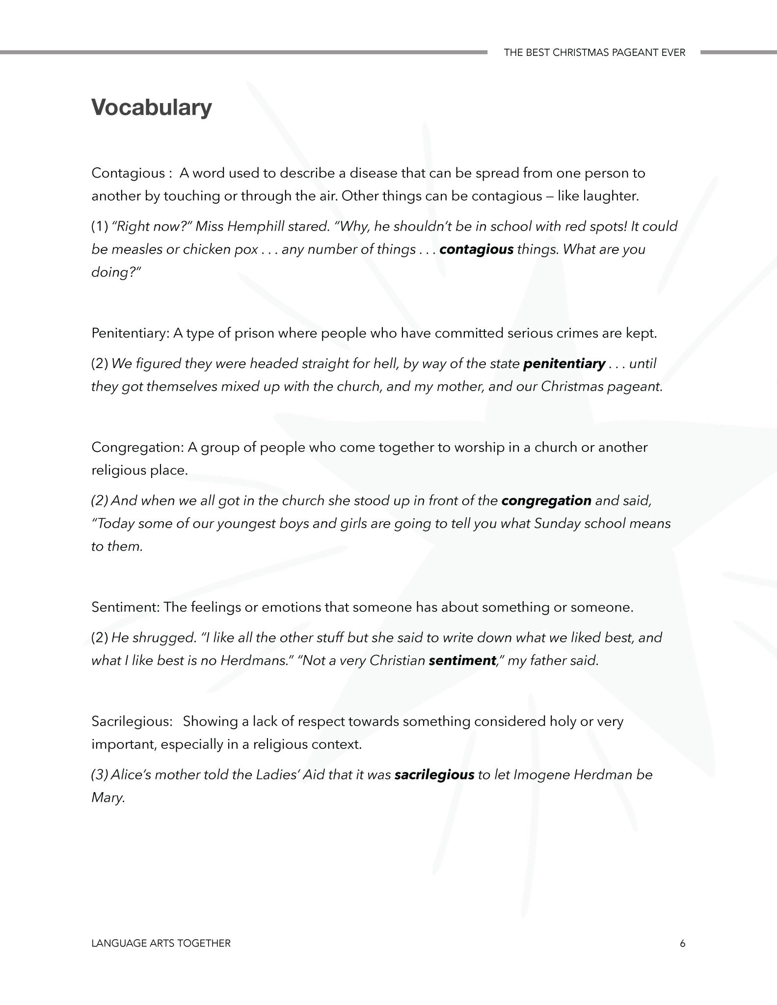 The Best Christmas Pageant Ever Language Arts Together - Homeschool Better Together