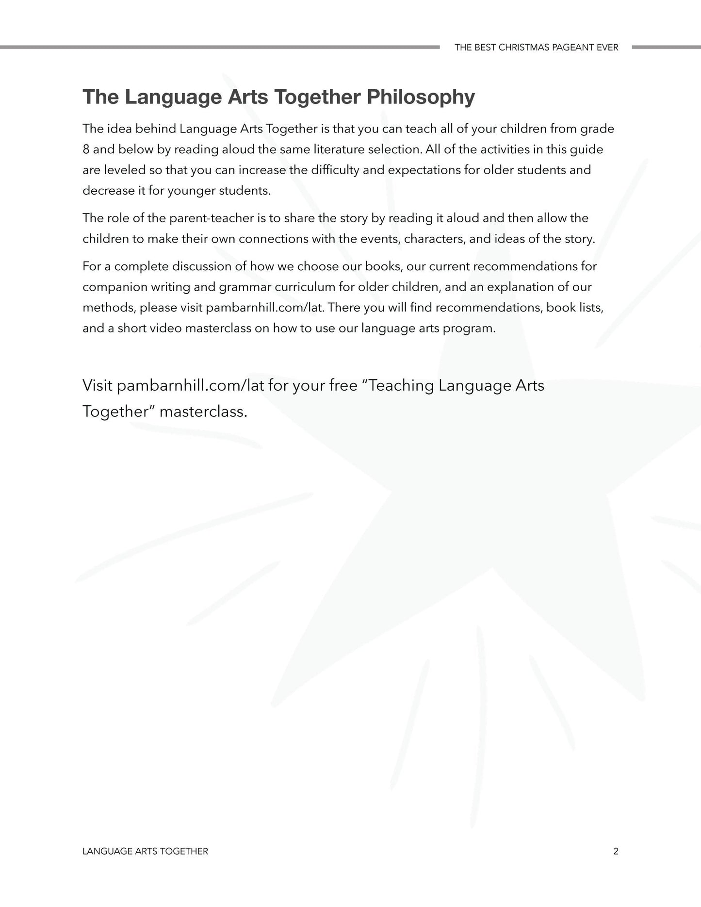 The Best Christmas Pageant Ever Language Arts Together - Homeschool Better Together