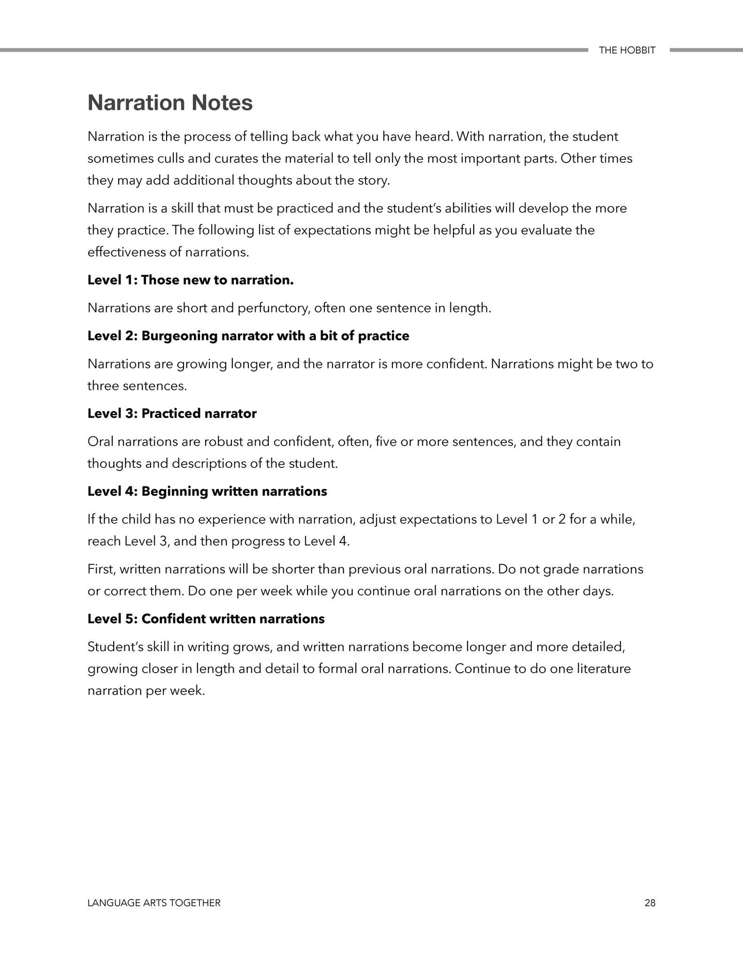 The Hobbit Middle School Language Arts Together - Homeschool Better Together