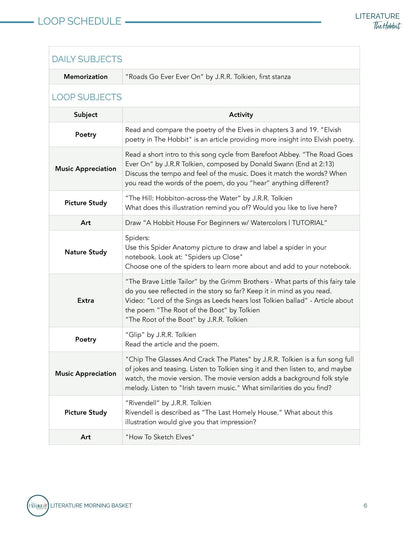 The Hobbit Morning Time Plans - Homeschool Better Together