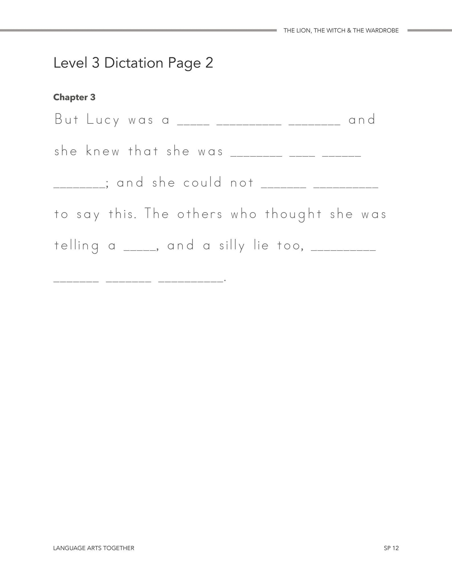 The Lion, the Witch, and the Wardrobe Language Arts Together - Homeschool Better Together