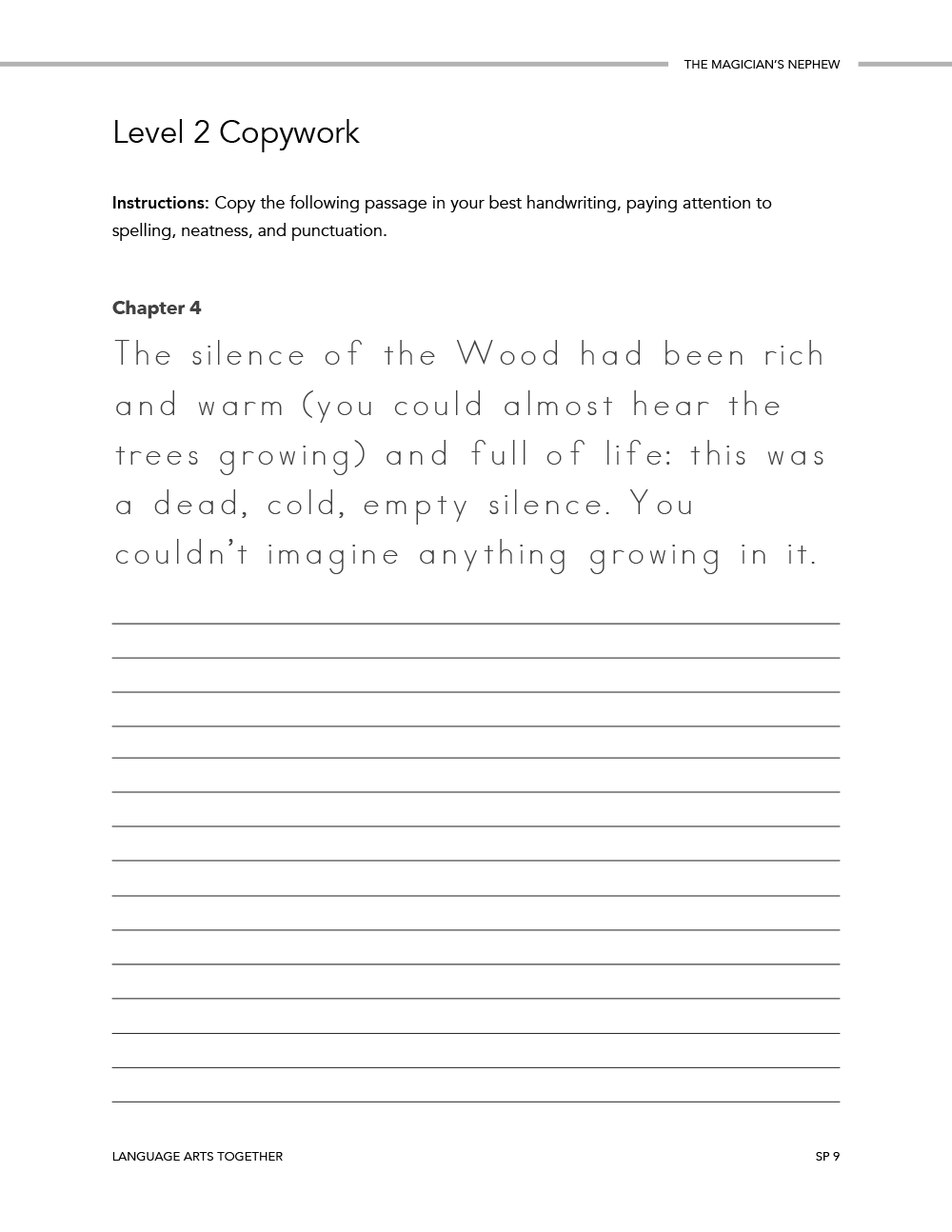 The Magician's Nephew Language Arts Together - Homeschool Better Together